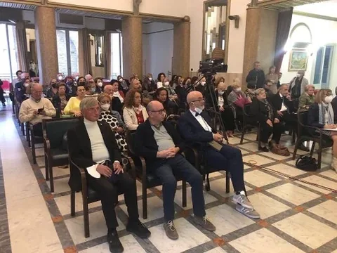 Il pubblico in sala durante la presentazione