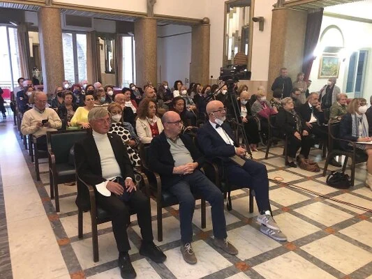 Il pubblico in sala durante la presentazione