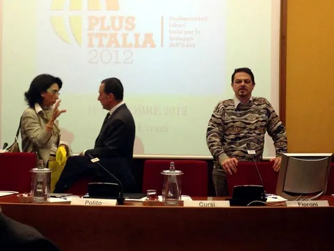 Gian Luca Bellisario con il giornalista Antonio Polito