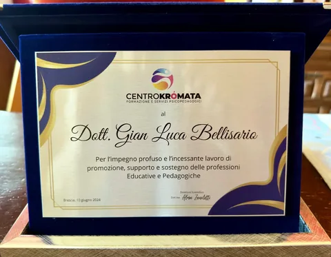 Riconoscimento nazionale del Centro Krómata a Gian Luca Bellisario, Brescia 2024
