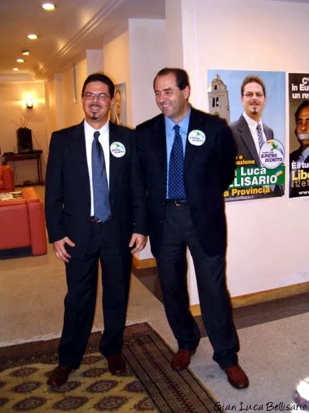 Gian Luca Bellisario con il magistrato e politico Antonio Di Pietro
