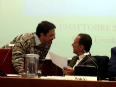 Gian Luca Bellisario con il giornalista Antonio Polito
